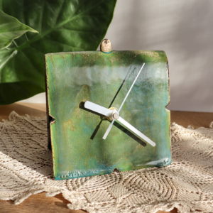 Ceramiczny zegarek stojący - Sowa 13x13 cm