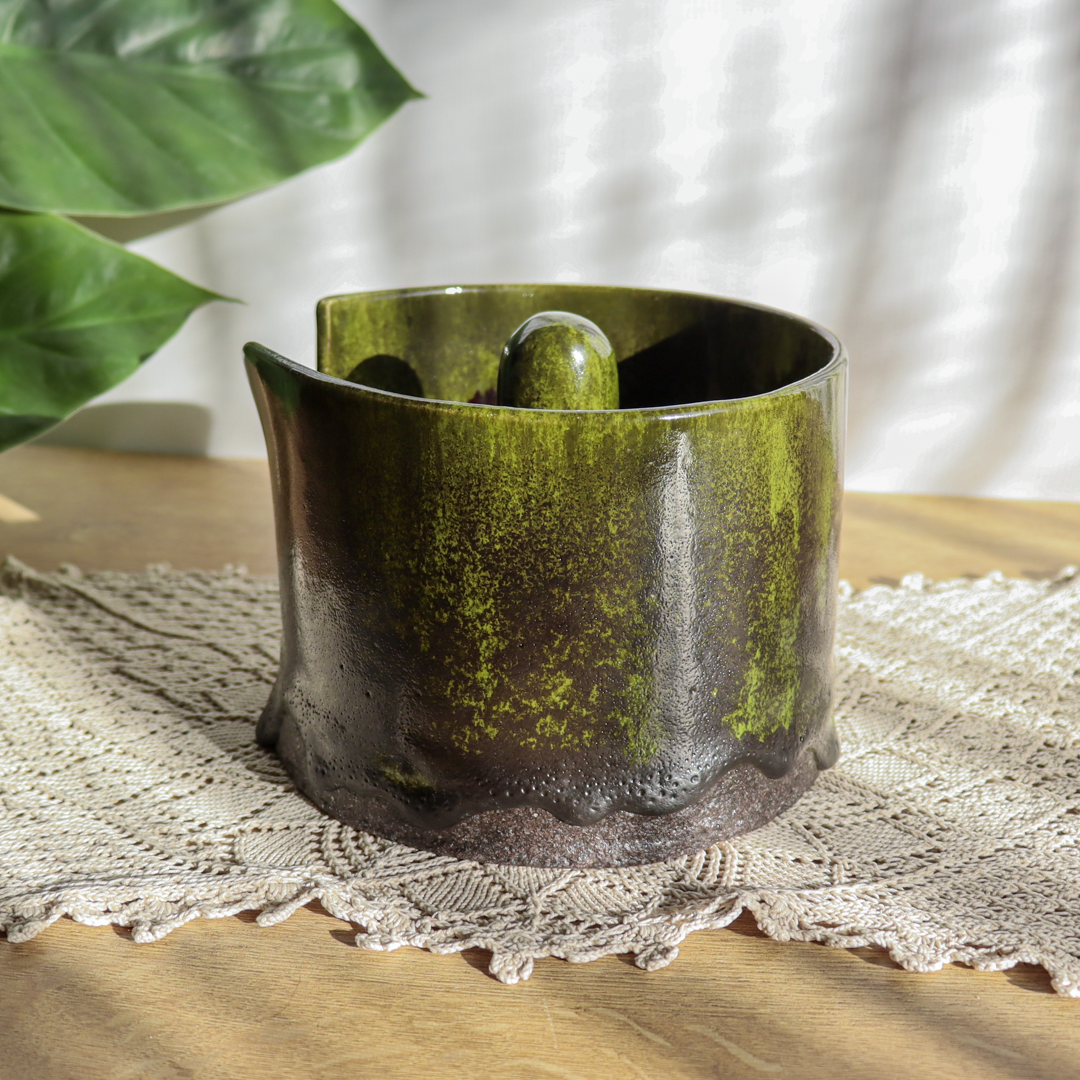 Ceramiczny stojak na ręczniki papierowe - Leśny Mech - obrazek 5