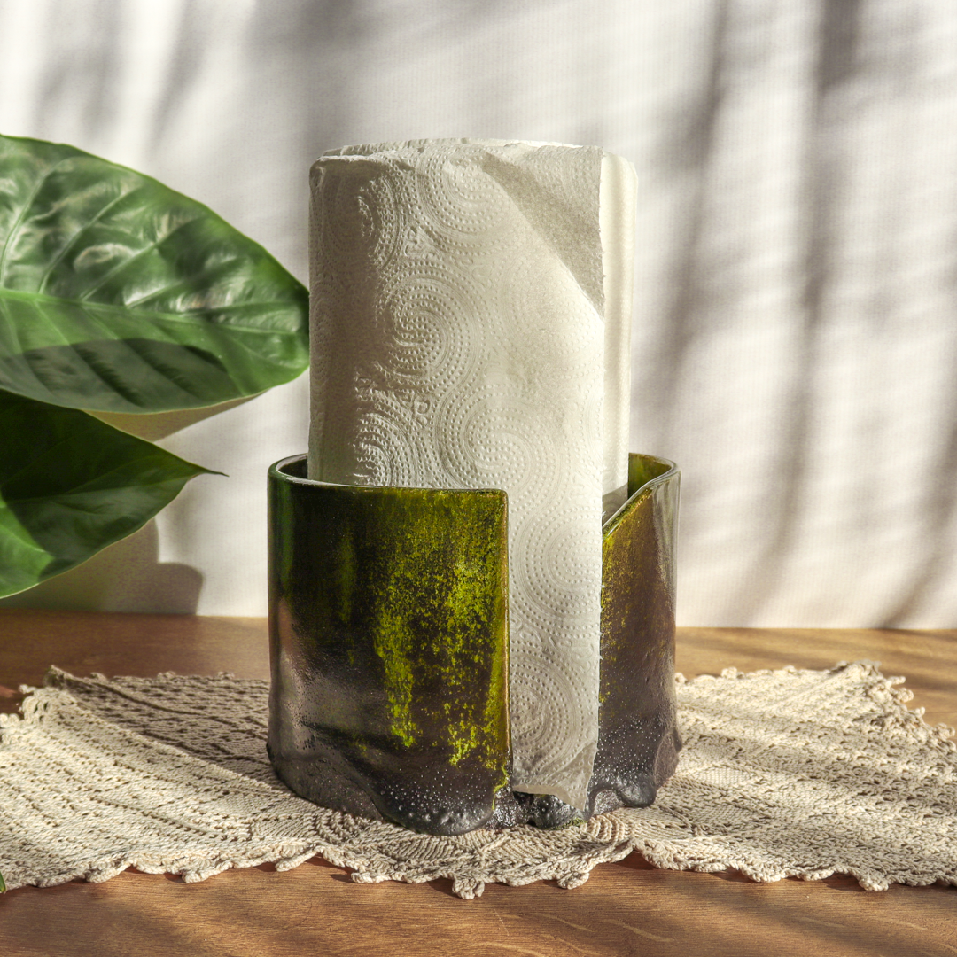 Ceramiczny stojak na ręczniki papierowe - Leśny Mech