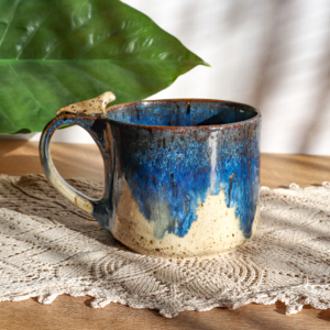 Duży kubek ceramiczny - Foka z rybką 600ml