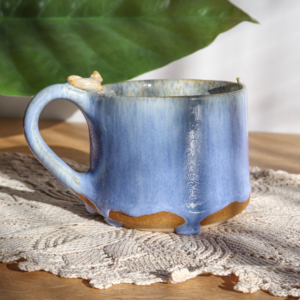 Mały kubek ceramiczny - Kotek i ptaszek 300ml