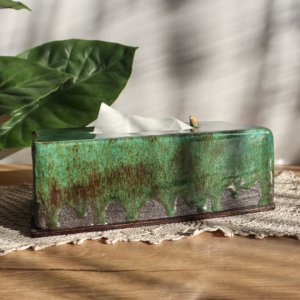 Ceramiczne pudełko na chusteczki - Ptaszek