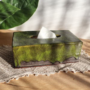 Ceramiczne pudełko na chusteczki - kolekcja Leśny Mech