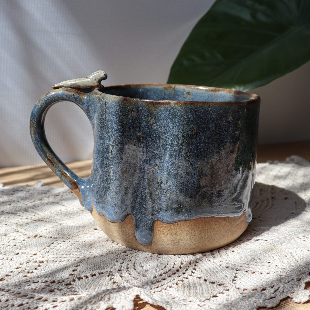 Duży kubek ceramiczny - Foka z rybką 600ml - obrazek 4