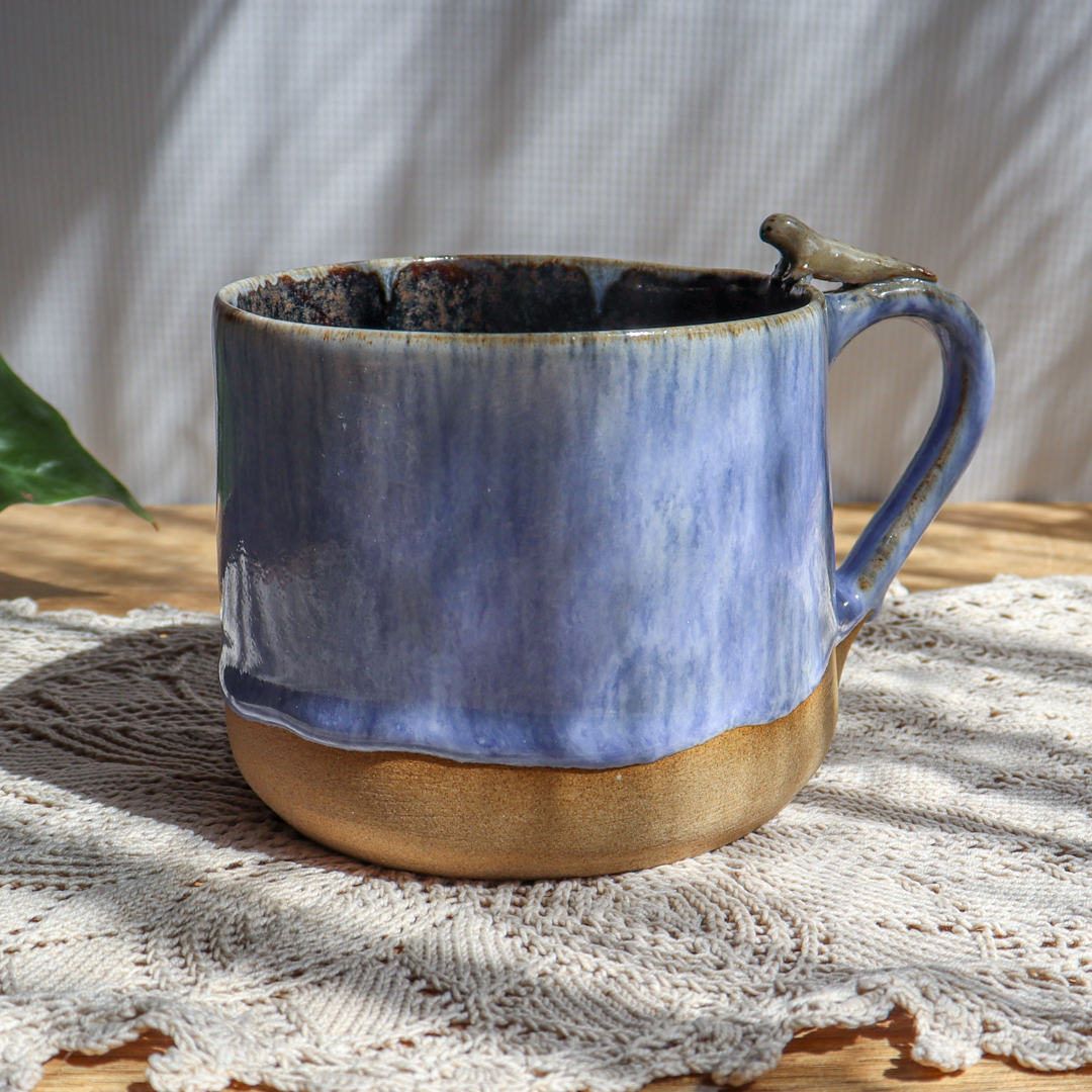Duży kubek ceramiczny - Foka z rybką 600ml - obrazek 2