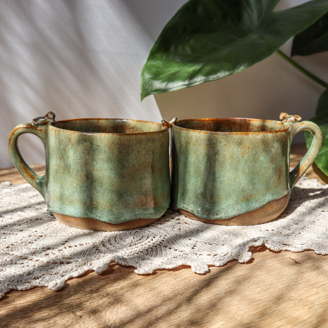Kubek ceramiczny - Kotek z ptaszkiem 300 lub 600ml - obrazek 2