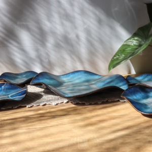 Ceramiczny komplet deserowy - Kwiat