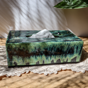Ceramiczne pudełko na chusteczki - Ptaszek