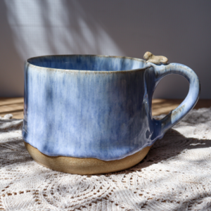 Mały kubek ceramiczny - Kotek z rybką300ml