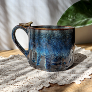 Duży kubek ceramiczny - Foka z rybką 600ml