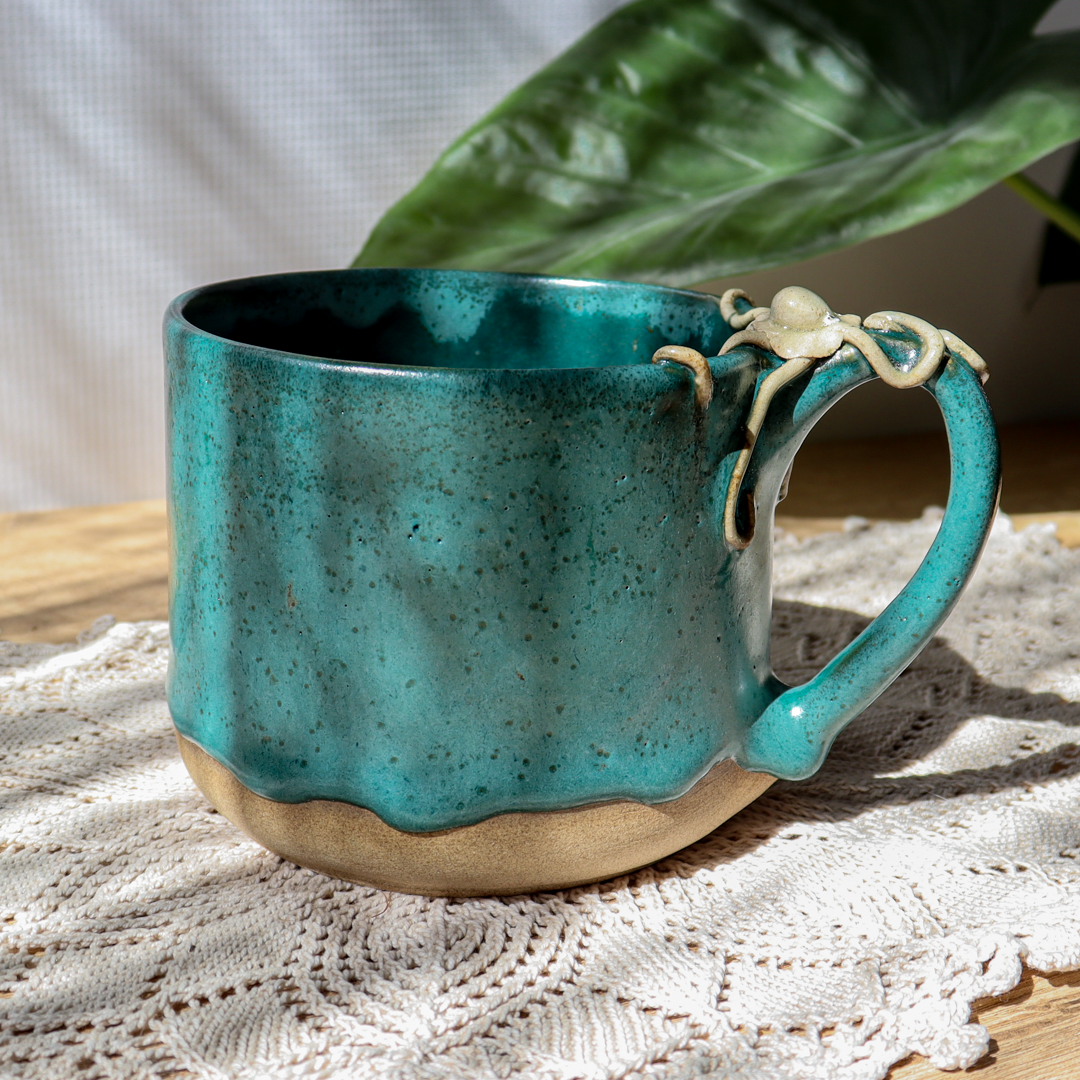 Duży kubek ceramiczny - Ośmiornica 600ml