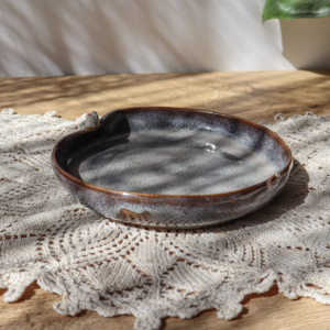 Głęboki talerzyk ceramiczny śr. 13,5cm - Kotek z myszką