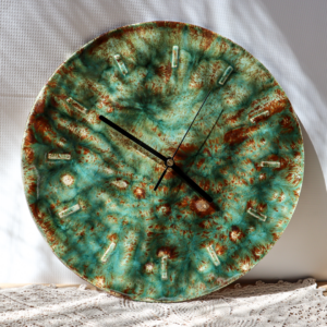 Ceramiczny zegar ścienny śr. 32 cm