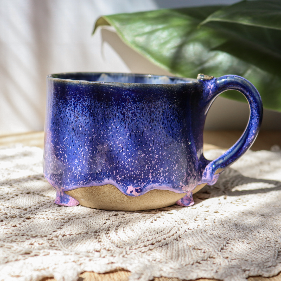 Mały kubek ceramiczny - Ptaszki 300 ml