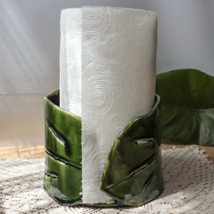 Ceramiczny stojak na ręczniki papierowe - Liść