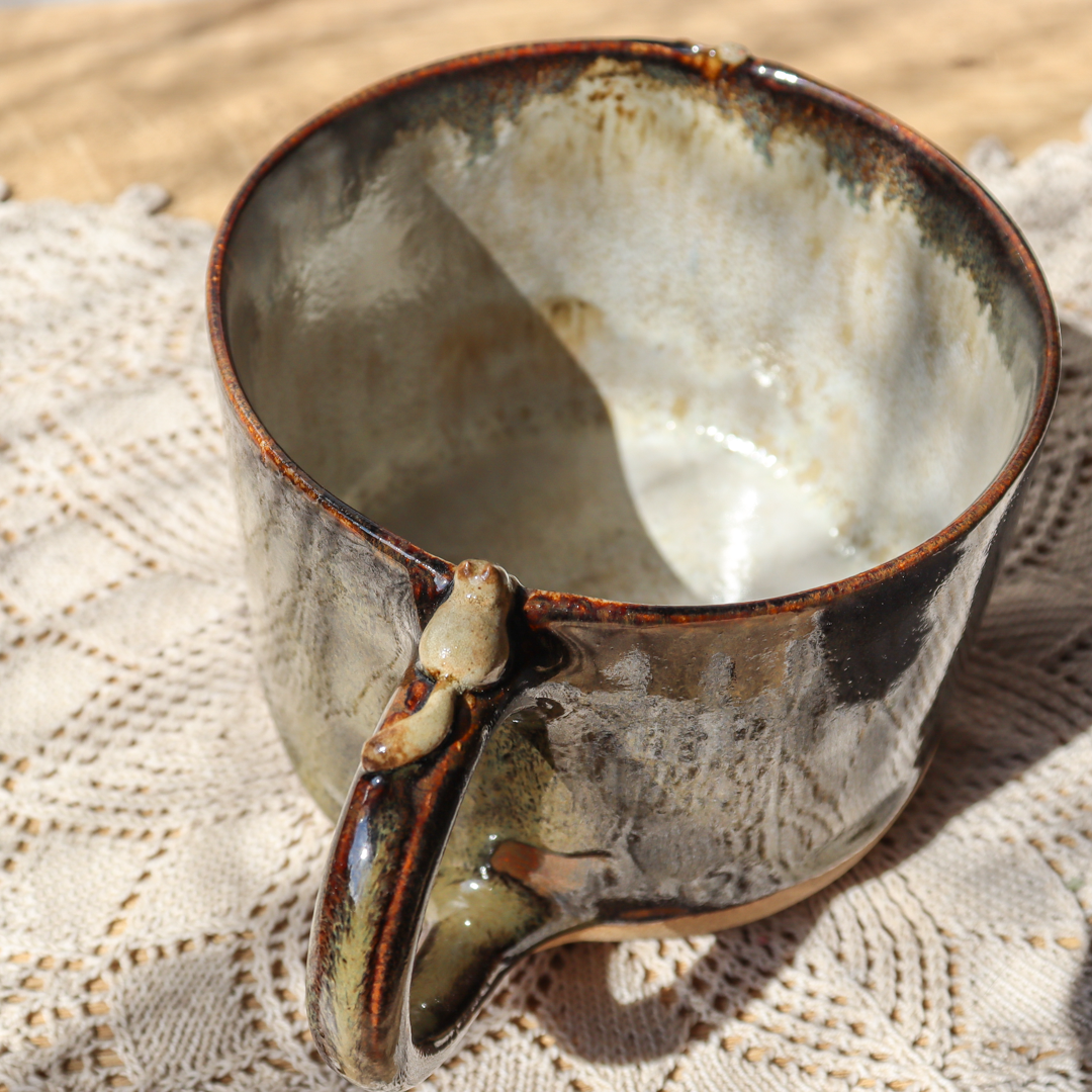 Kubek ceramiczny - Kotek z myszką 600 ml - obrazek 4