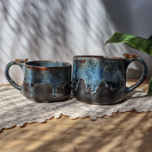 Duży kubek ceramiczny - Foka z rybką 300 lub 600ml