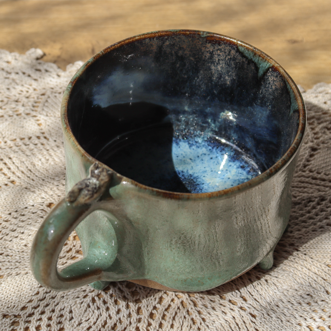 Duży kubek ceramiczny - Wilk 300ml - obrazek 2