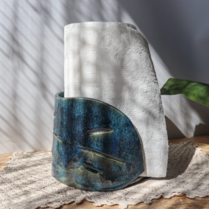 Ceramiczny stojak na ręczniki papierowe - Liść
