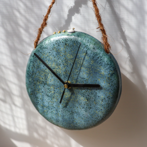 Ceramiczny zegar ścienny na sznurku - Kaczuszki śr.18 cm