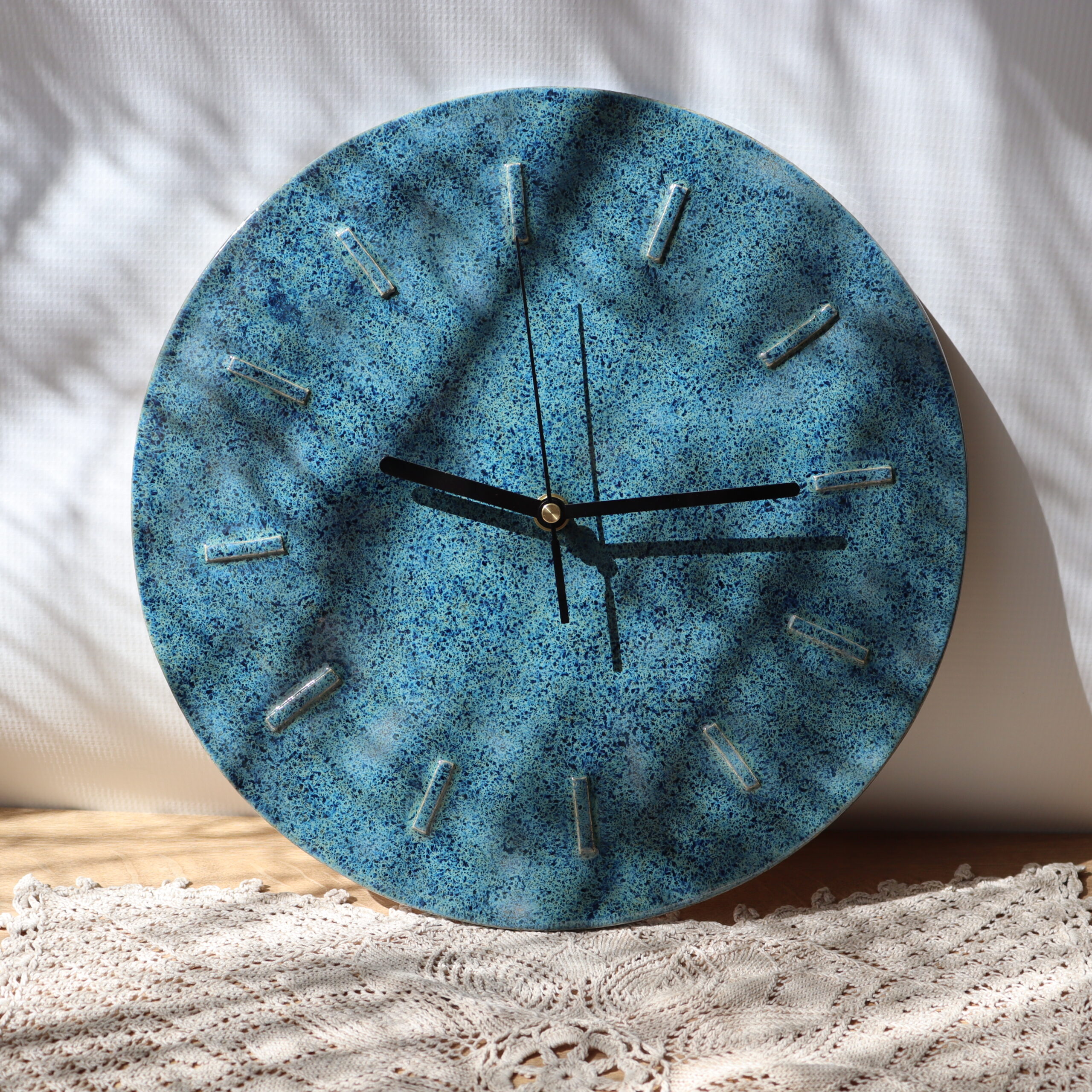 Ceramiczny zegar ścienny śr.31 cm