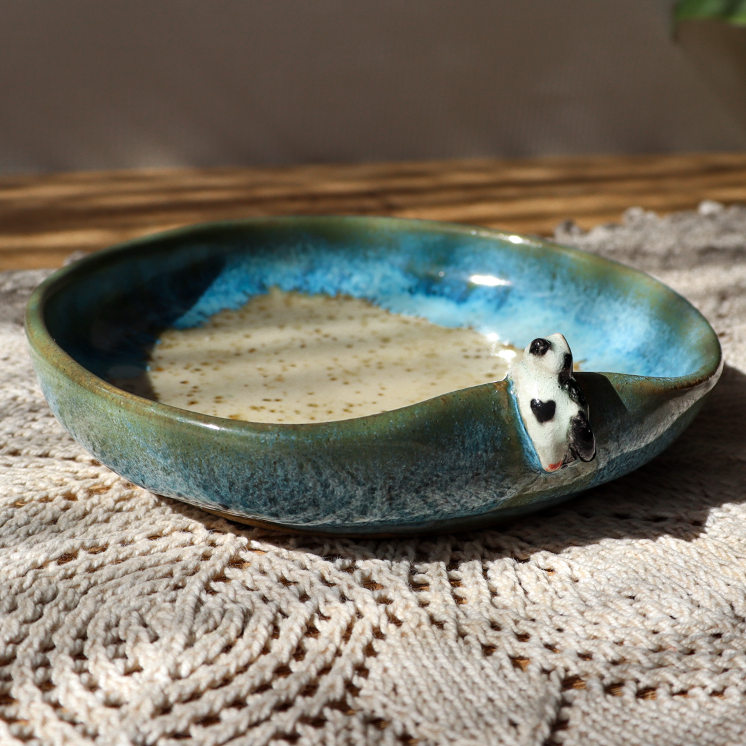 Talerzyk ceramiczny śr. 11cm - Kotek - obrazek 3