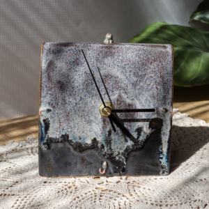 Ceramiczny zegarek stojący - Kotek 12x12 cm